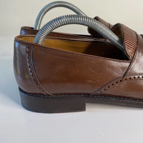 Mezlan Mens Genuine Lizard Handmade brown Kilties Tassel Shoes 8 main image 10